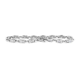 14K White Gold 1.00 Cttw Princess-Cut Diamond Link Bracelet (I-J Color, I1-I2 Clarity) - Size 7.25