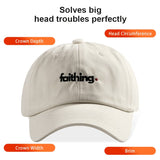 Religious Christian Faithing Letter Embroidery Black Vintage Casual Unisex Baseball Cap