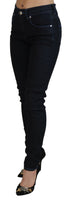 Acht Dark Blue Low Waist Slim Fit Women Denim Jeans