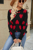 Knitted Jacquard Crew-neck Pullover Long-sleeve Knitwear Sweater