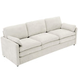 Cozy Upholstered 3-Seater Sofa with Plush Double Cushion and Ergonomic Design