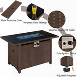 43" 50,000 BTU Outdoor Patio Propane Gas Fire Pit Table (91486067)