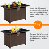 43" 50,000 BTU Outdoor Patio Propane Gas Fire Pit Table (91486067)