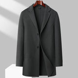Men's Mid-Length Double-Faced Wool Coat