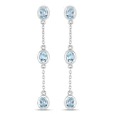 2.16 Carat Genuine Blue Topaz .925 Sterling Silver Earrings