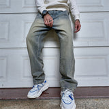 Loose-fitting Versatile Casual Blue Straight-leg Jeans