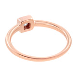 14K Rose Gold Plated .925 Sterling Silver 1/20 cttw Miracle Set Diamond Promise Ring (J-K Color, I1-I2 Clarity) - Size 6