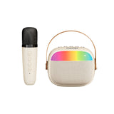 KP-K08 Bluetooth Karaoke Speaker In Stock Features RGB Ambient Lighting Long Battery Life And Powerful Bass Includes Two Microphones A Best-selling Item