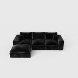 108' Cloud Sectional Couch with L-Shape Chaise, Left-right interchangeable,Modern Modular Sofa with Deep Seat, Upholstered Couches for Living Room Bedroom,No Assembly Required, Soft Plush Corduroy Fab