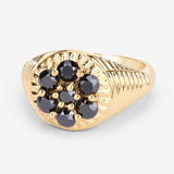 0.91 Carat Genuine Black Diamond .925 Sterling Silver Ring