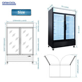44.7 Cu.Ft Double-Door Commercial Display Merchandising Refrigerator (SAK54692)