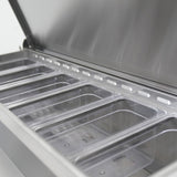 44-Inch Commercial Pizza Prep Table With Built-In 11 Cu.Ft Refrigerator (SAK09621)