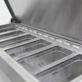 44" Commercial Pizza Prep Table With Built-In 11 Cu.Ft. Refrigerator (SAK09621)