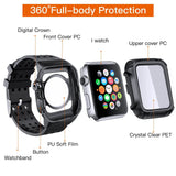 44 MM Full Cover Clear Case Screen Protector with Bands for Apple iWatch 4 and 5