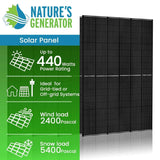 440 Watt Monocrystalline Solar Panel (2 Pack)