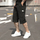 New Summer Thin American-Style Minimalist Casual Mens Cropped Trousers