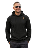Mens Highly Elastic Jacquard Hooded Long-Sleeve Sweatshirt