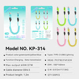 KP-314 3-in-1 4-in-1 65W Retractable Charging Cable Fast Charging For Appl Huawe Cross-Border Product