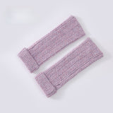Knitted Fingerless Wool-blend Thermal Knit Gloves