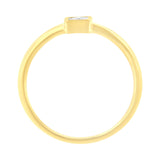 14K Yellow Gold Plated .925 Sterling Silver 1/20 cttw Miracle Set Diamond Promise Ring (J-K Color, I1-I2 Clarity) - Size 6