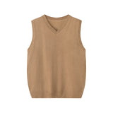 Fashionable V-neck Pullover Knit Vest For Early Spring