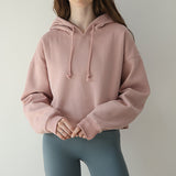 Womens Long Sleeve Fleece Lined Sports Hoodie