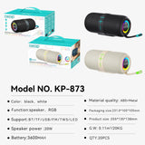 KP-873 Best-selling Wireless Bluetooth Speaker Featuring RGB Lighting A Portable Handle Long Battery Life And High Power Output Factory Stock Available