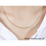 18k Yellow Gold Diamond Cut Cable Link Chain (1.40 mm)