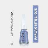 Flormar Nail Enamel: High Pigment, Long Lasting Nail Polish - Chip Resistant, Strengthening, Glossy Finish - Cookie Monster Shade