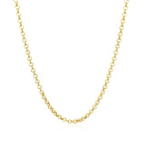 2.3mm 14k Yellow Gold Rolo Chain