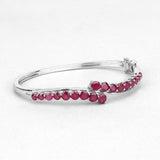 9.10 Carat Glass Filled Ruby .925 Sterling Silver Bangle