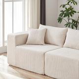 104-Inch Corduroy Modular L Shaped Sectional Sofa,Luxury Floor Couch Set,Upholstered Indoor Furniture,Foam-Filled Compressed Sofa for Living Room,Bedroom,4 PC Free Combination