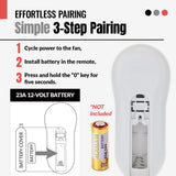 Anderic Substitute For Harbor Breeze TR214B KUJCE10712 Ceiling Fan Remote Control [RRTR214D]