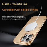 Magnetic Phone Case With A Gold-finish Thin Ring Compatible With The 17 Pro Max