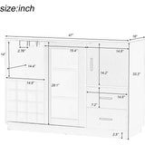 47" Console Dining Table Buffet Sideboard