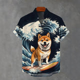 Mens 3D-printed Hawaiian Shirt