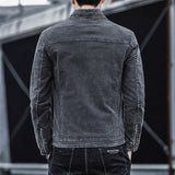 Corduroy Retro Denim Jacket For Men FallWinter