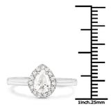 14K White Gold 0.64 Carat Genuine White Diamond Ring