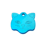 Cat head alumina pet tag