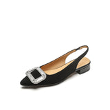 Women's Rhinestone Square Buckle Baotou Sandals