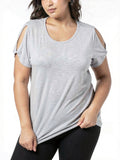 Ideology Performance Plus Size Cold-Shoulder T-Shirt, Size 3X