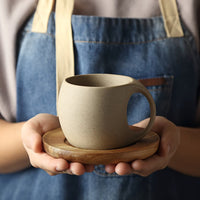 Elegant Ceramic Mug & Saucer Set | 7oz Modern Eco Drinkware