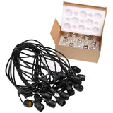 48 Ft. LED String Lights Outdoor Commercial Grade Waterproof Bulbs