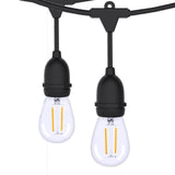 48 Ft. LED String Lights Outdoor Commercial Grade Waterproof Bulbs