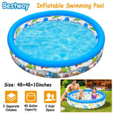 48 x 10 Inflatable Swimming Pool with 3 Velvets Water Drain Plug