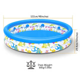 48 x 10 Inflatable Swimming Pool with 3 Velvets Water Drain Plug