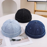 Monochromatic Light Board Washed To Create An Old-fashioned, Retro And Casual Look. Straw Hat With No Brim, Suitable For Daily Outings, Shopping And Outdoor Activities.