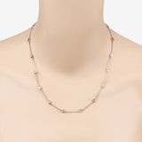 1.62 Carat Genuine Morganite .925 Sterling Silver Necklace