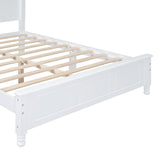 Full Size Wood Platform Bed Frame,Retro Style Platform