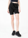Material Girl Juniors Grommet-Trimmed Tie-Front Biker Shorts, Small
